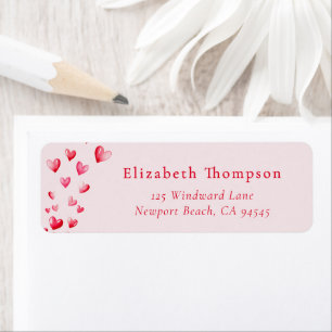 Valentinstag-Herzen Whimsical Pink Rot Aquarell