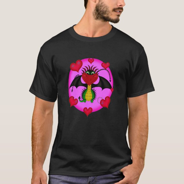 Valentinstag Herzensdrache 10 T-Shirt (Vorderseite)
