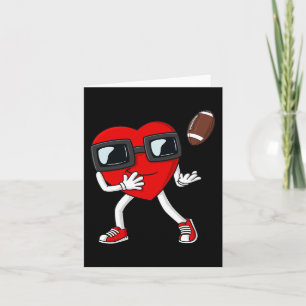Valentinstag Herzfußball Receiver Tight End B Karte