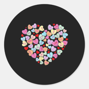 Valentinstag Herzgespräch Candy Sweetheart Runder Aufkleber