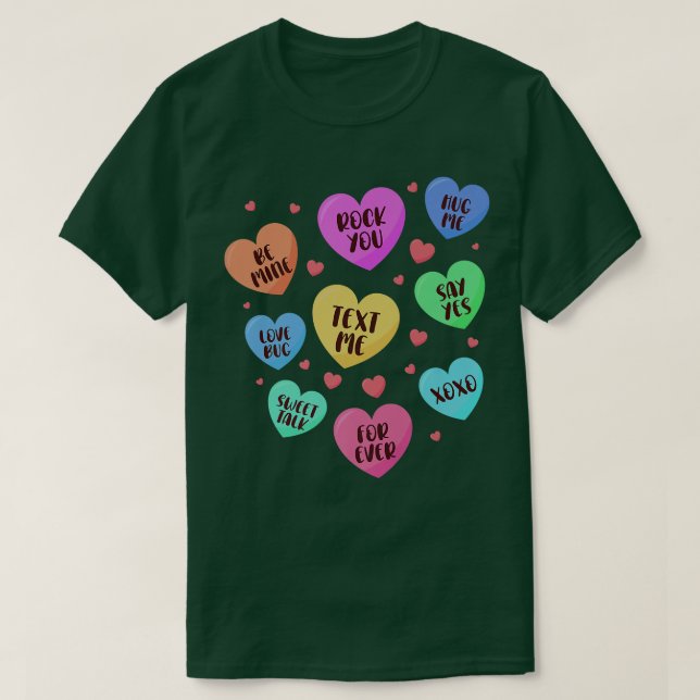 Valentinstag Herzkandy Design für Männer Frauen &  T-Shirt (Design vorne)
