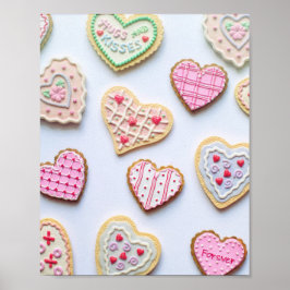Valentinstag Herzkekse Poster