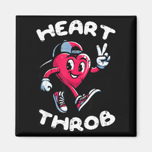 Valentinstag Herzklopfen Frieden Retro Groovy Jung Magnet