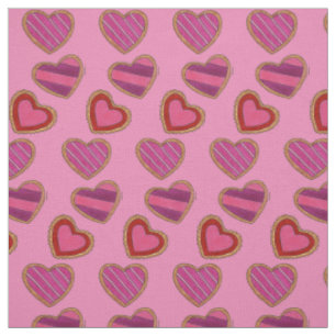 Valentinstag Herzklopfen Zucker Cookies Rosa Rot Stoff
