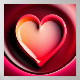 Valentinstag Herzleuchten Helle Personalisiert P Poster