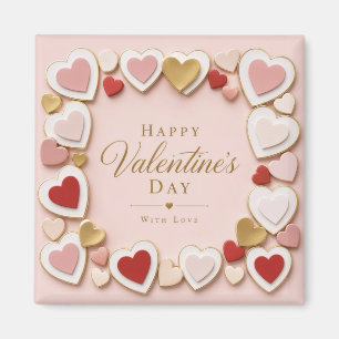 Valentinstag Herzrahmen mit Schichten Magnet