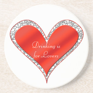 Valentinstag Herzschlag Untersetzer