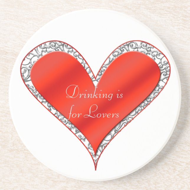 Valentinstag Herzschlag Untersetzer (Vorne)