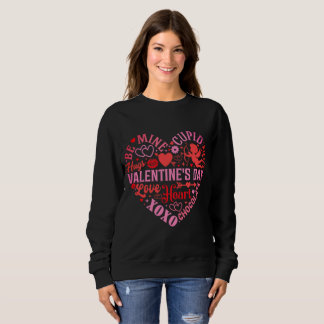 Valentinstag Herzwort Sweatshirt