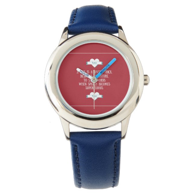 Valentinstag Hingabe der Liebe Armbanduhr (Vorderseite)