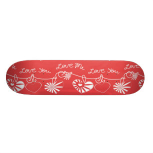 Valentinstag-Hintergrund Skateboard
