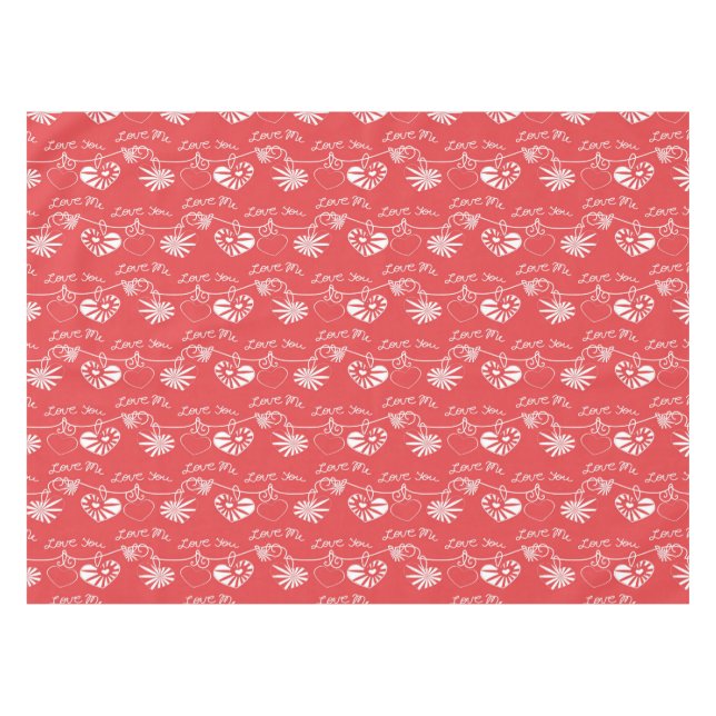 Valentinstag-Hintergrund Tischdecke (Vorderseite (Horizontal))