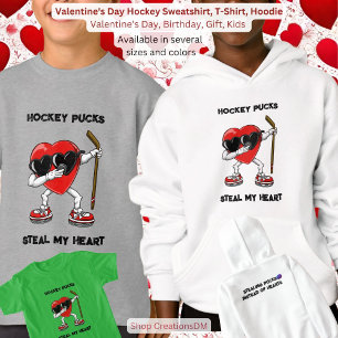 Valentinstag Hockey Sweatshirt, T - Shirt, Hoodie
