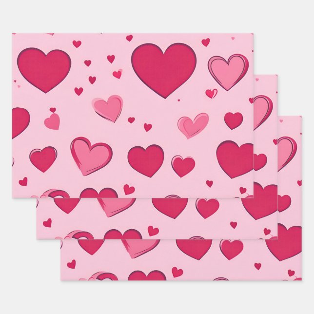 Valentinstag Hörpapier 01 Geschenkpapier Set (Set)