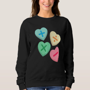 Valentinstag Hört mit mathematischen Symbolen für Sweatshirt
