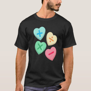 Valentinstag Hört mit mathematischen Symbolen für T-Shirt