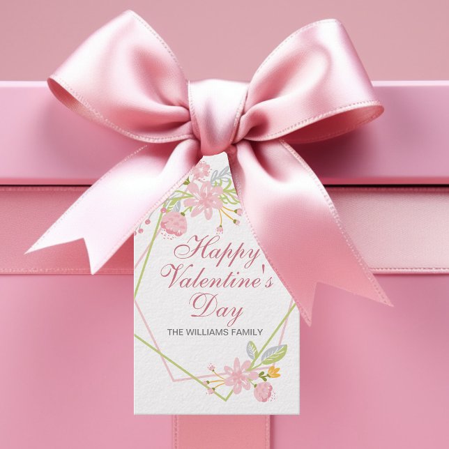 Valentinstag Hübsches rosa Party Geschenkanhänger (Von Creator hochgeladen)