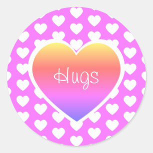 Valentinstag Hugs LGBTQ Runder Aufkleber
