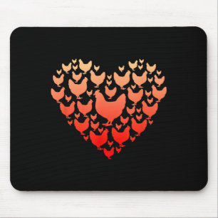 Valentinstag Hühnerherz Familie Lustiges Huhn Mousepad