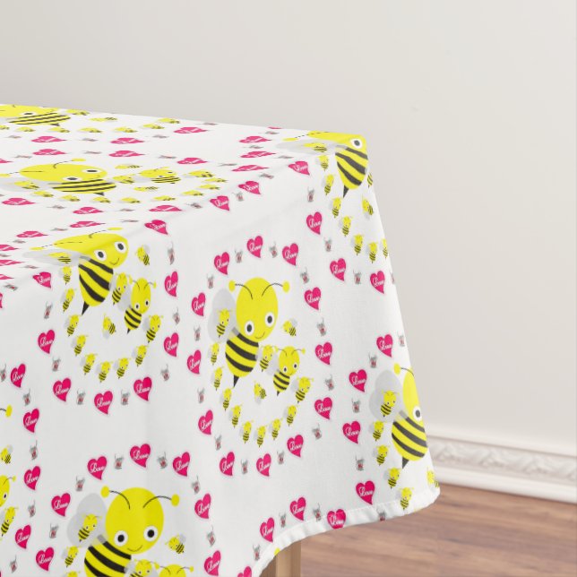 Valentinstag-Hummel Tischdecke (Beispiel)