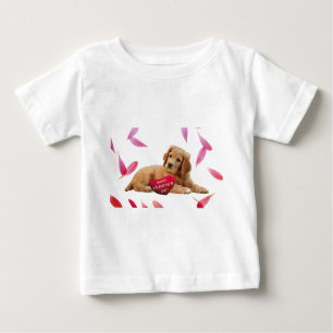 Valentinstag Hund Foto Baby T-shirt