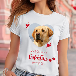 Valentinstag Hund über Foto für Herzklopfen T-Shirt