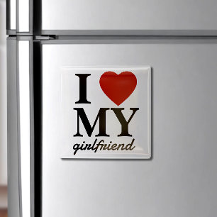 Valentinstag I Liebe Meine Freundin   Boyfriend Magnet