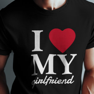 Valentinstag I Liebe Meine Freundin Boyfriend T-Shirt