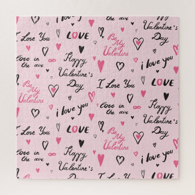 Valentinstag: "I Liebe You" Hintergrund. Puzzle (Vertikal)