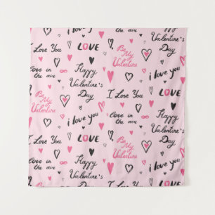 Valentinstag: "I Liebe You" Hintergrund. Wandteppich
