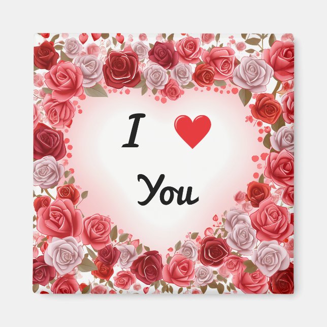 Valentinstag I Liebe You Magnet (Vorne)