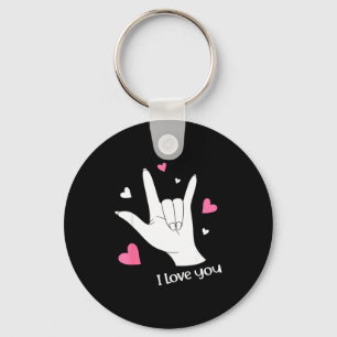 Valentinstag Ich liebe dich Handgebärde Asl H Schlüsselanhänger