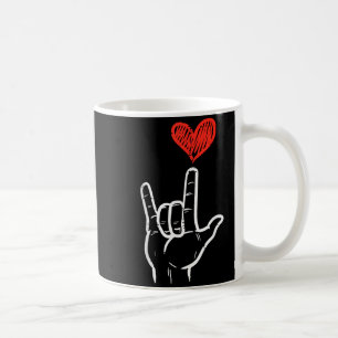 Valentinstag Ich liebe dich Handzeichen Asl Herz F Kaffeetasse