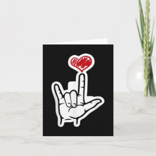 Valentinstag Ich Liebe Dich Handzeichen Asl Herz S Karte