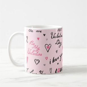 Valentinstag: 'Ich liebe dich' Hintergrund. Kaffeetasse