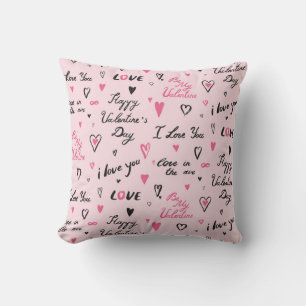 Valentinstag: 'Ich liebe dich' Hintergrund. Kissen