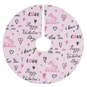 Valentinstag: 'Ich liebe dich' Hintergrund. Polyester Weihnachtsbaumdecke