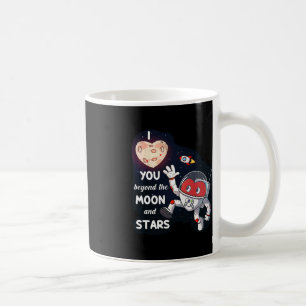 Valentinstag Ich liebe dich jenseits von Mond und Kaffeetasse