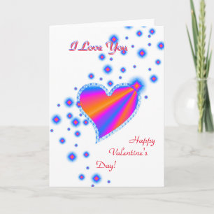 Valentinstag, ich Liebe dich, Regenbogenherz Feiertagskarte