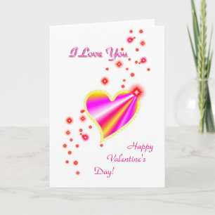 Valentinstag, ich Liebe dich, Regenbogenherz Feiertagskarte