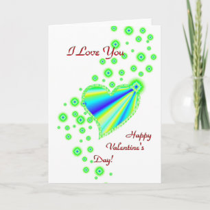 Valentinstag, ich Liebe dich, Regenbogenherz Feiertagskarte