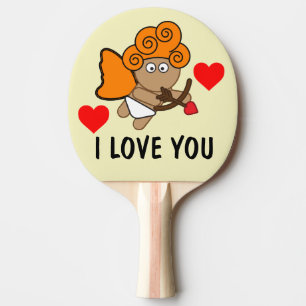VALENTINSTAG ICH LIEBE DICH SCHLÄGER TISCHTENNIS SCHLÄGER