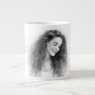 Valentinstag, ich liebe dich, weil du mich machst Jumbo-Tasse