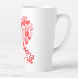 Valentinstag Ich Liebe Sie Herzen und Rose Milchtasse