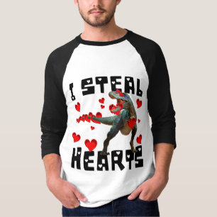 VALENTINSTAG ICH STEHLE HERZEN LUSTIGES DINOSAURIE T-Shirt