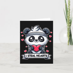 Valentinstag Ich stehle Herzen Panda-Bär Cute Fun Karte