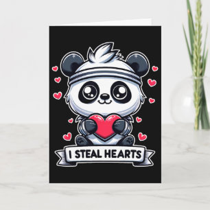Valentinstag Ich stehle Herzen Panda Bär Cute Lust Karte
