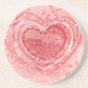 Valentinstag-Illustration Sandstein Untersetzer