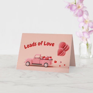 Valentinstag im alten LKW-Stil Karte