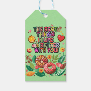 Valentinstag im Klassenzimmer Donut Blume personal Geschenkanhänger